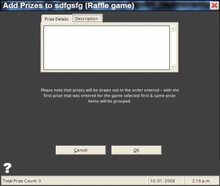 Prize Description